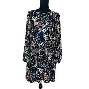 EUC Banana Republic Navy Floral Smocked Waist Dress